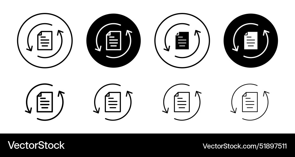 Update document page icon repeat purchase order Update document page icon repeat purchase order Vector Image