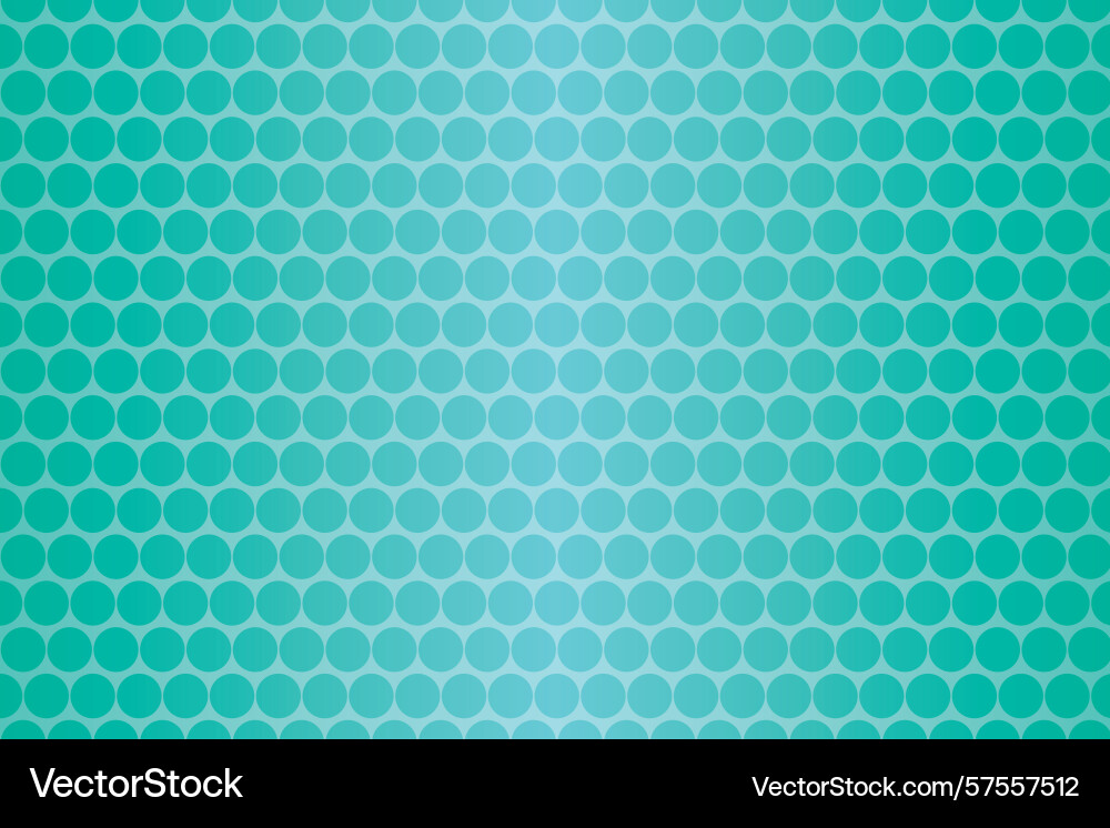 A repeating pattern of teal circles on fading te A repeating pattern of teal circles on fading te vector image