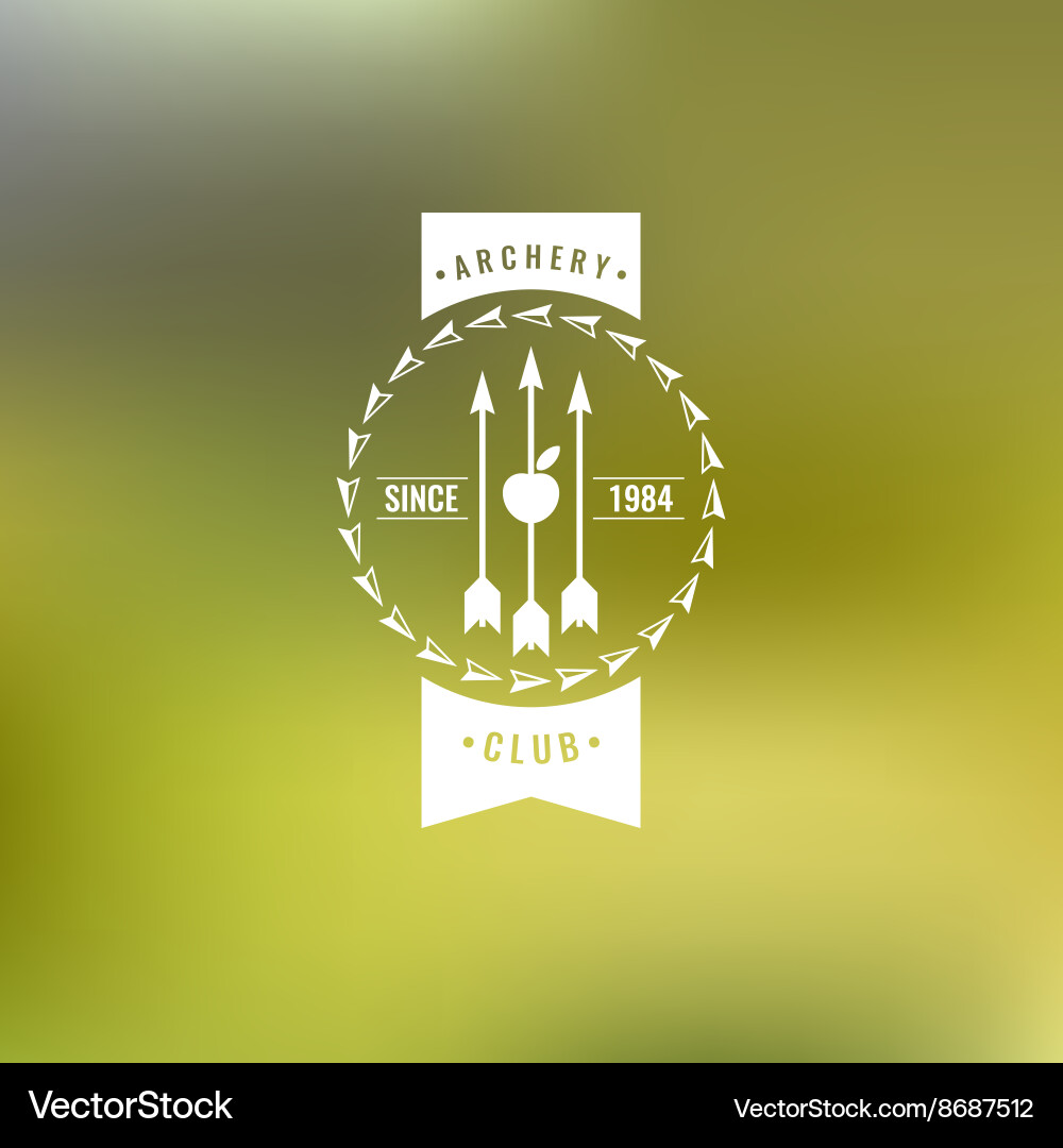 Archery Club Label Logo und Designelement Vektorbild