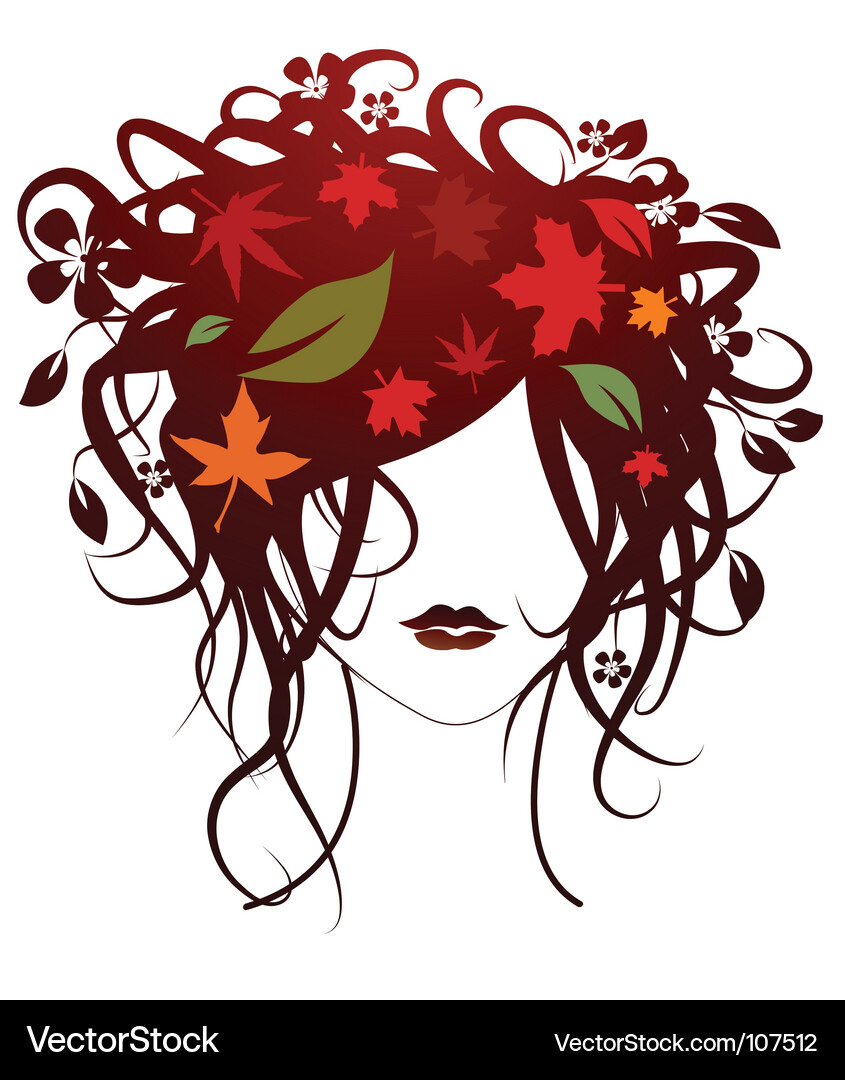 Autumn Fashion Portrait Vector Image