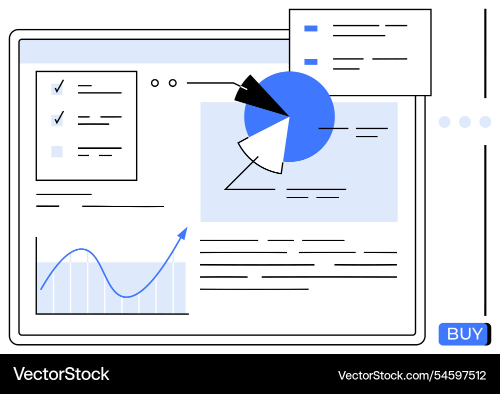 Digital dashboard featuring data analytics line Digital dashboard featuring data analytics line Vector Image