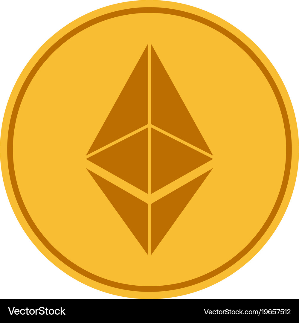 Ethereum gold coin (19657512) – Royalty-Free Vector | VectorStock