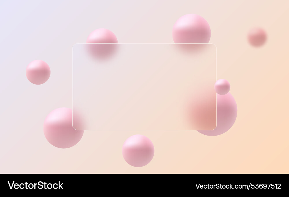 Glass morphism website landing page template Glass morphism website landing page template vector image