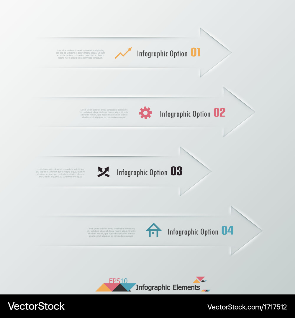 Moderne Infografik Optionen Banner Vektorbild