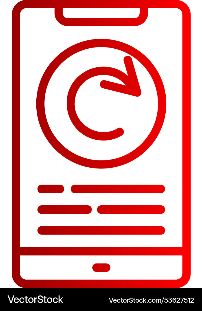 Refresh line gradient icon Vector Image