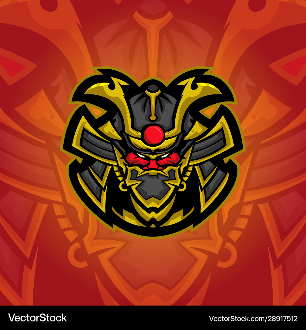 Samurai E-Sports Logo - Warrior Head – Royalty-Free Vector | VectorStock, image size:1000x1080
