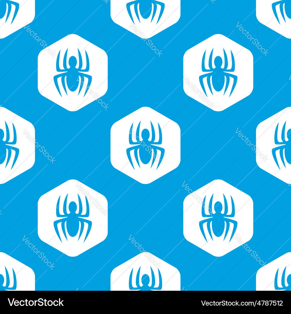 Spider hexagon pattern Vector Image