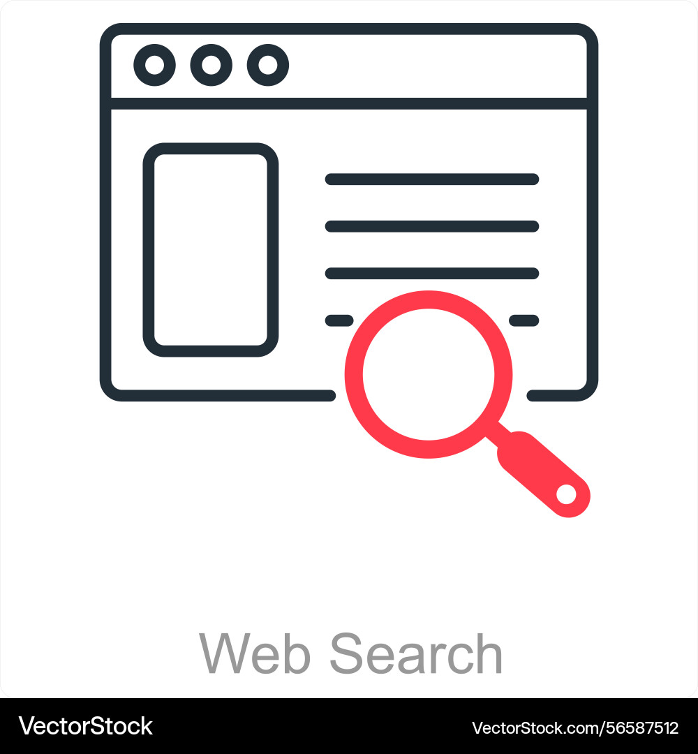 Web search icon concept Vector Image