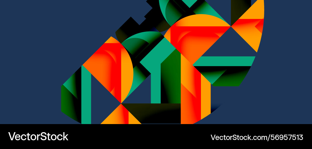 Abstract geometric shapes overlap creating Abstract geometric shapes overlap creating Vector Image
