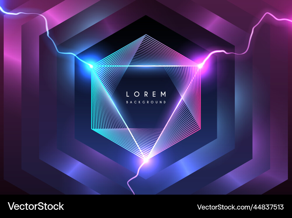 Abstract neon color hexagonal shapes Abstract neon color hexagonal shapes vector image