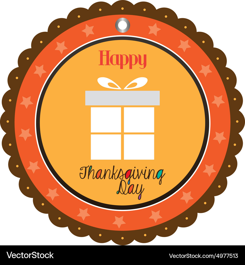 An isolated label with text and a present Vector Image