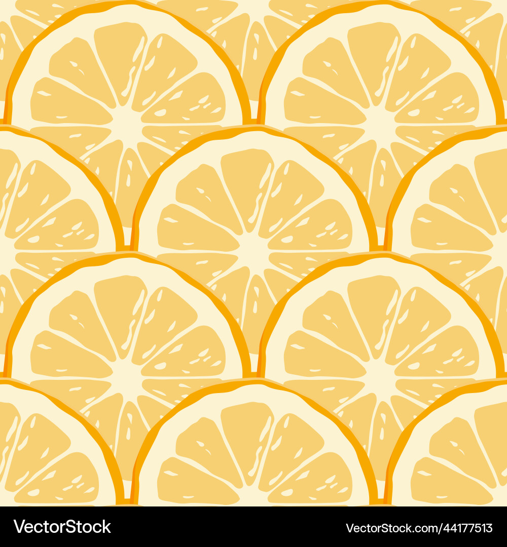 Citrus fruit seamless pattern with round Citrus fruit seamless pattern with round vector image