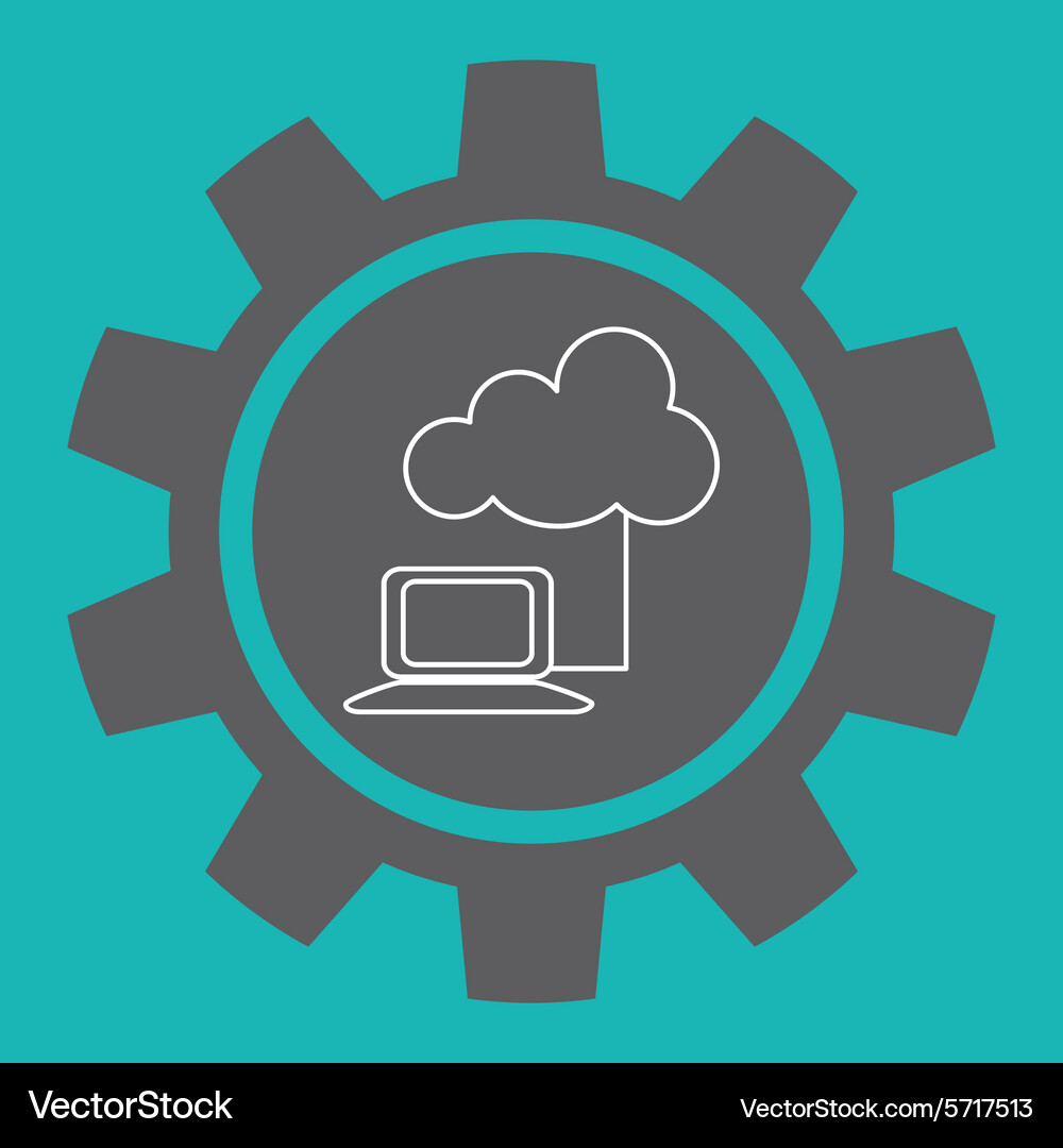 Cloud computing design Vector Image