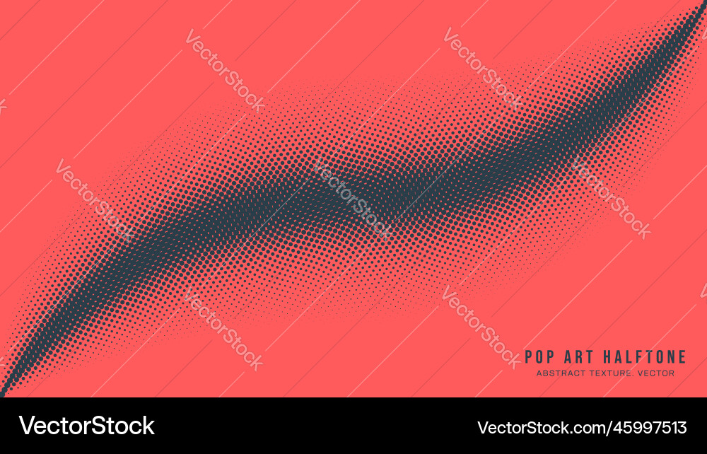 Pop art dots halftone pattern curved line border Pop art dots halftone pattern curved line border vector image