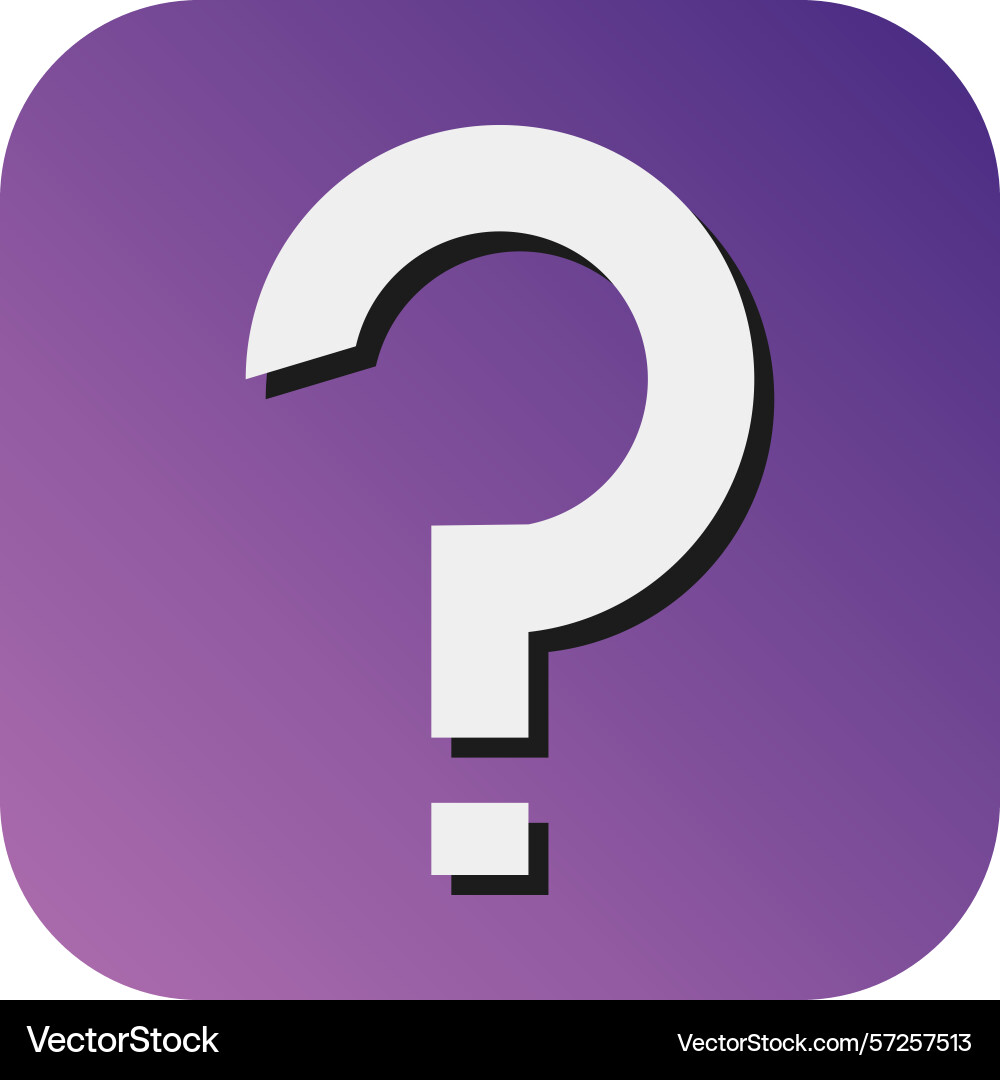 Questions glyph gradient background icon Vector Image