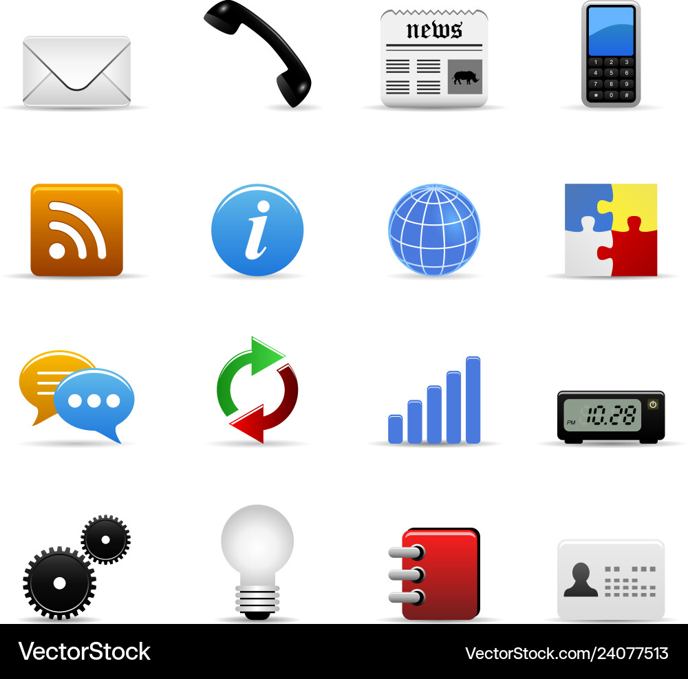 Web Icon Set - Digital Concepts vector image