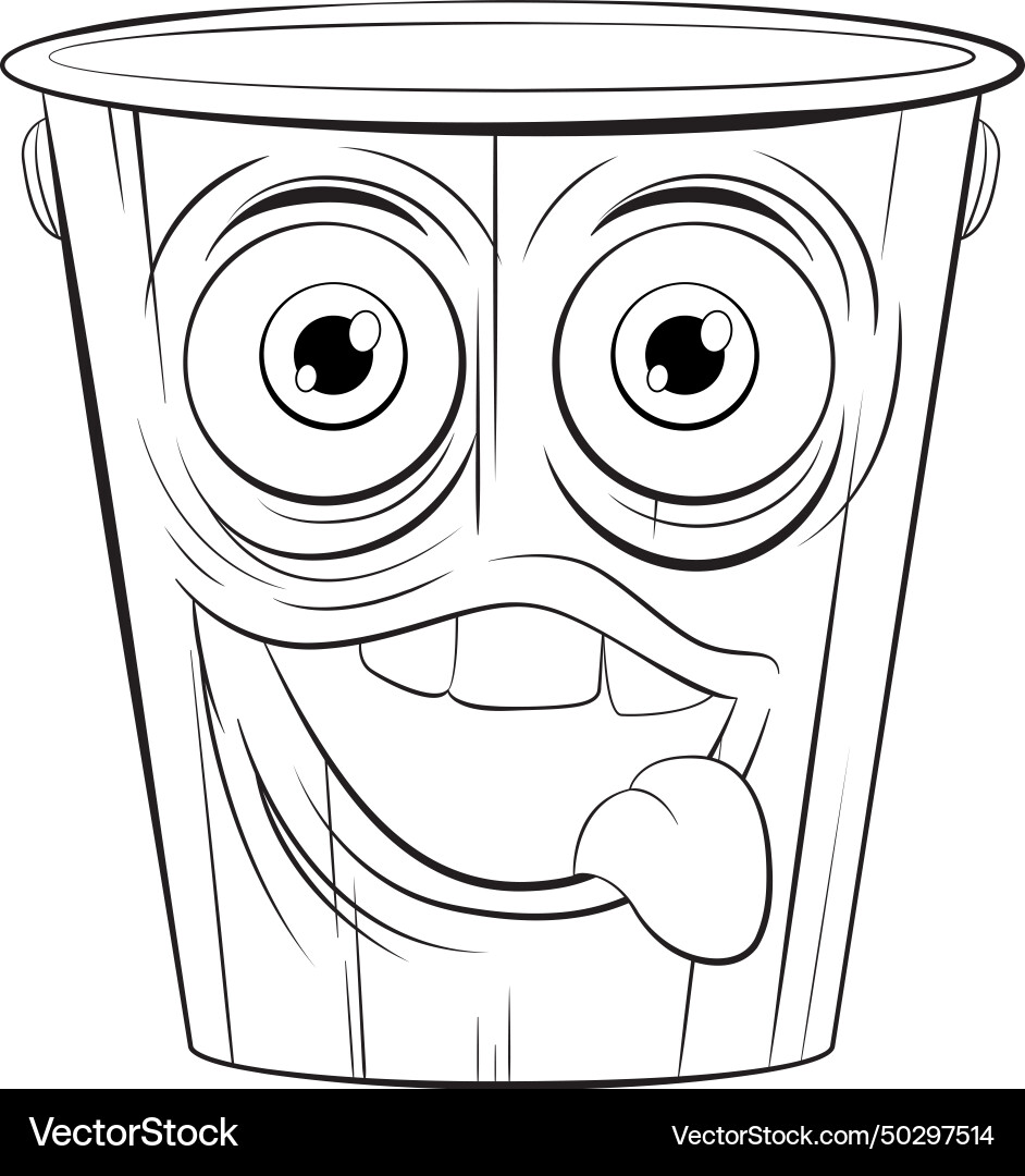 A playful smiling trash bin character design A playful smiling trash bin character design vector image