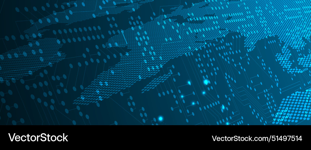 Abstract artificial intelligence cloud computing Vector Image