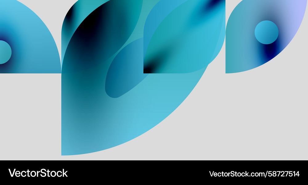 Abstract shapes overlap creating fluid forms blue Abstract shapes overlap creating fluid forms blue Vector Image