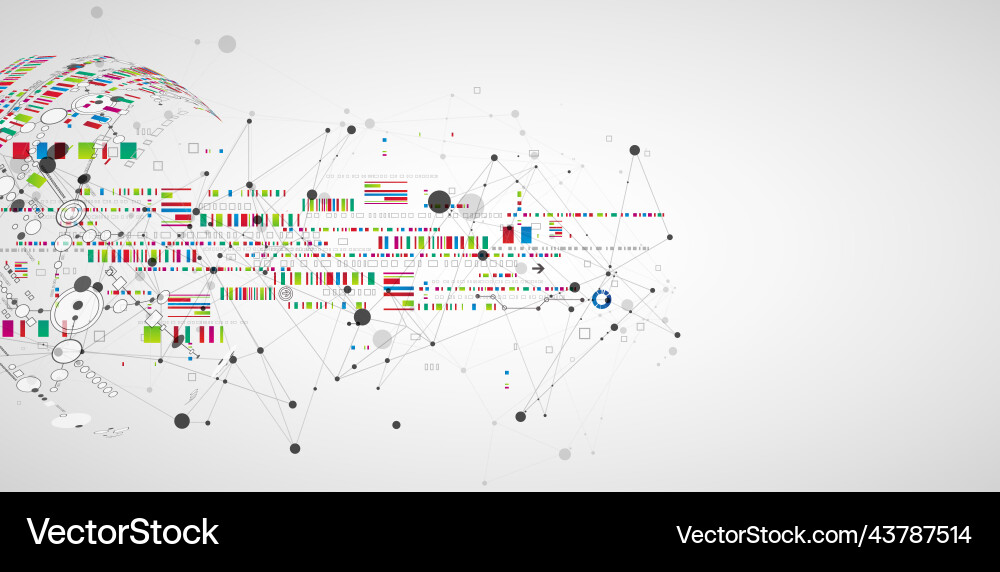 Abstract technology concept with plexus effect Abstract technology concept with plexus effect vector image