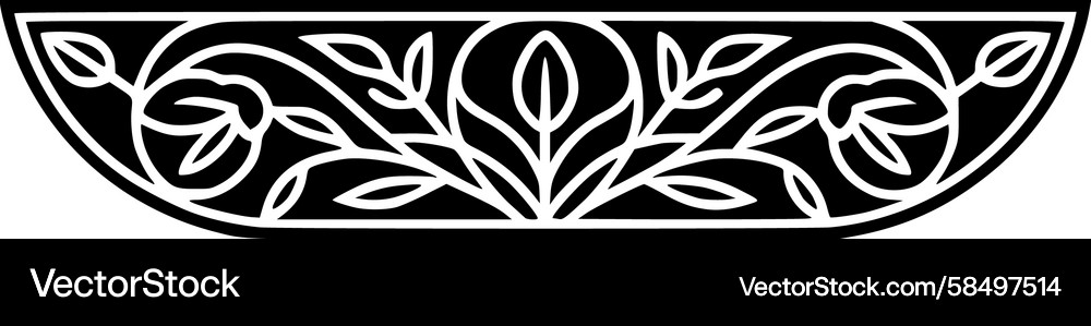 Botanical Border Pattern Vector Image