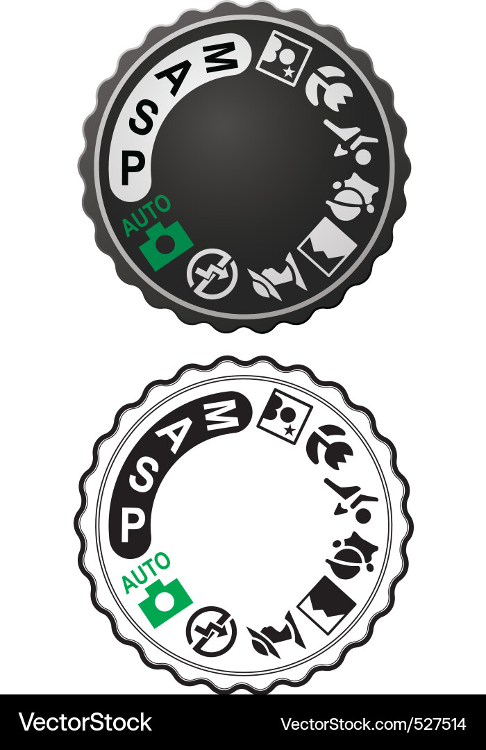 Camera Dial Selector Vector Image