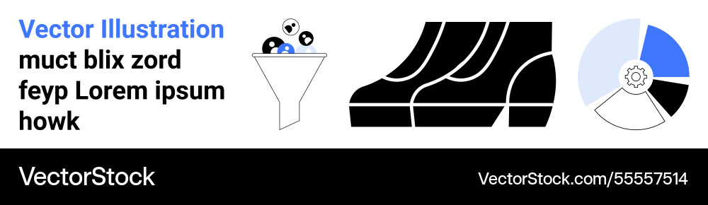Data funnel process teamwork steps and progress Data funnel process teamwork steps and progress vector image