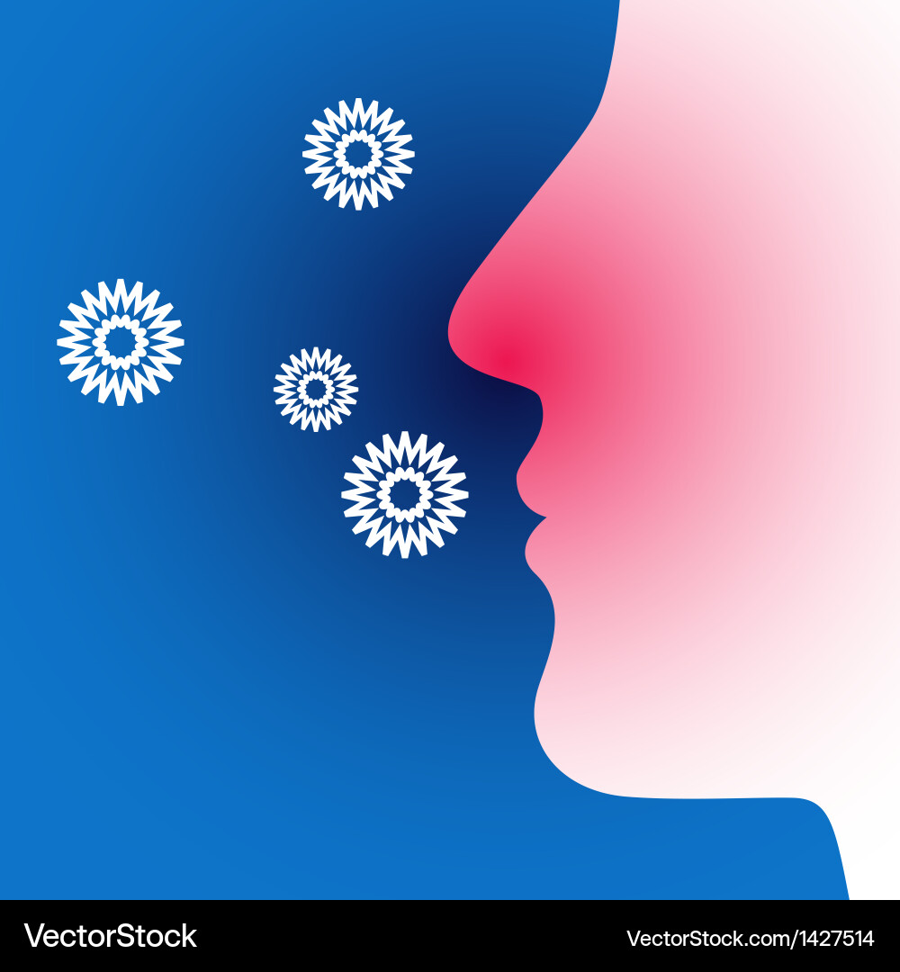 Hay fever vector image