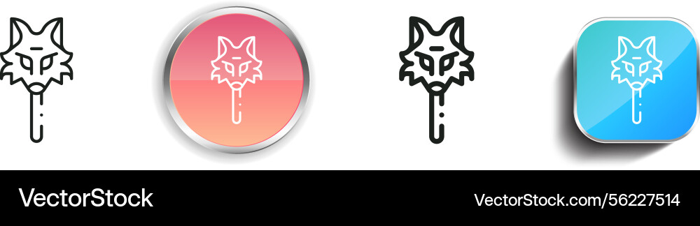 Lollipop icon thin linear regular and button vector image