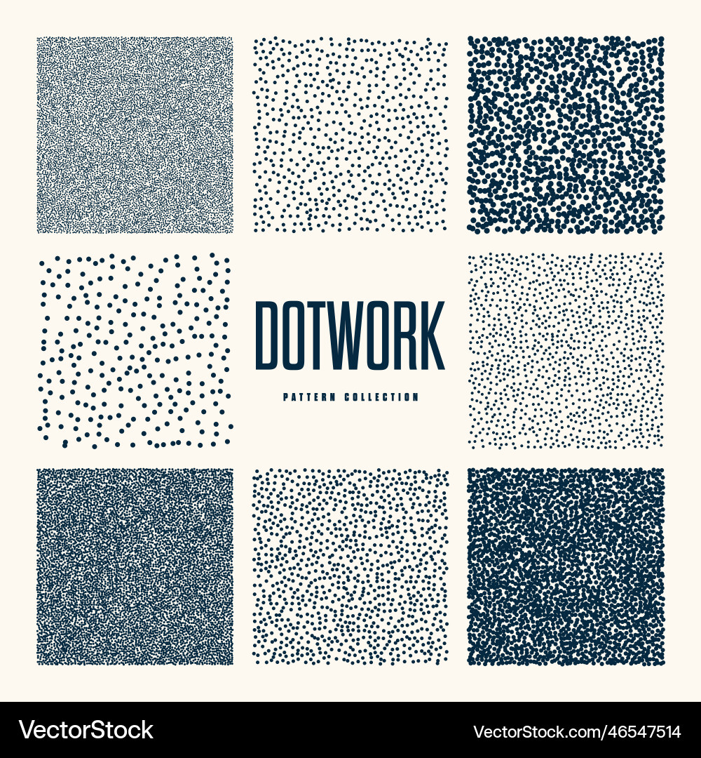 Quadratische gepunktete Objekte Vintage Stipple Quadratische gepunktete Objekte Vintage Stipple vektorbild