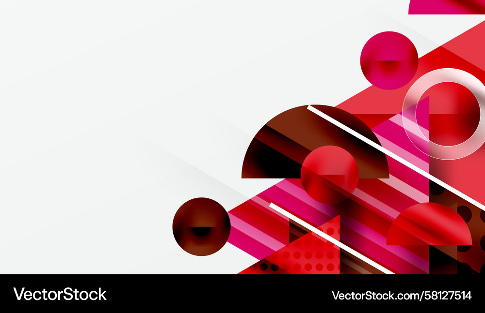 Red Abstract Composition Vector Image
