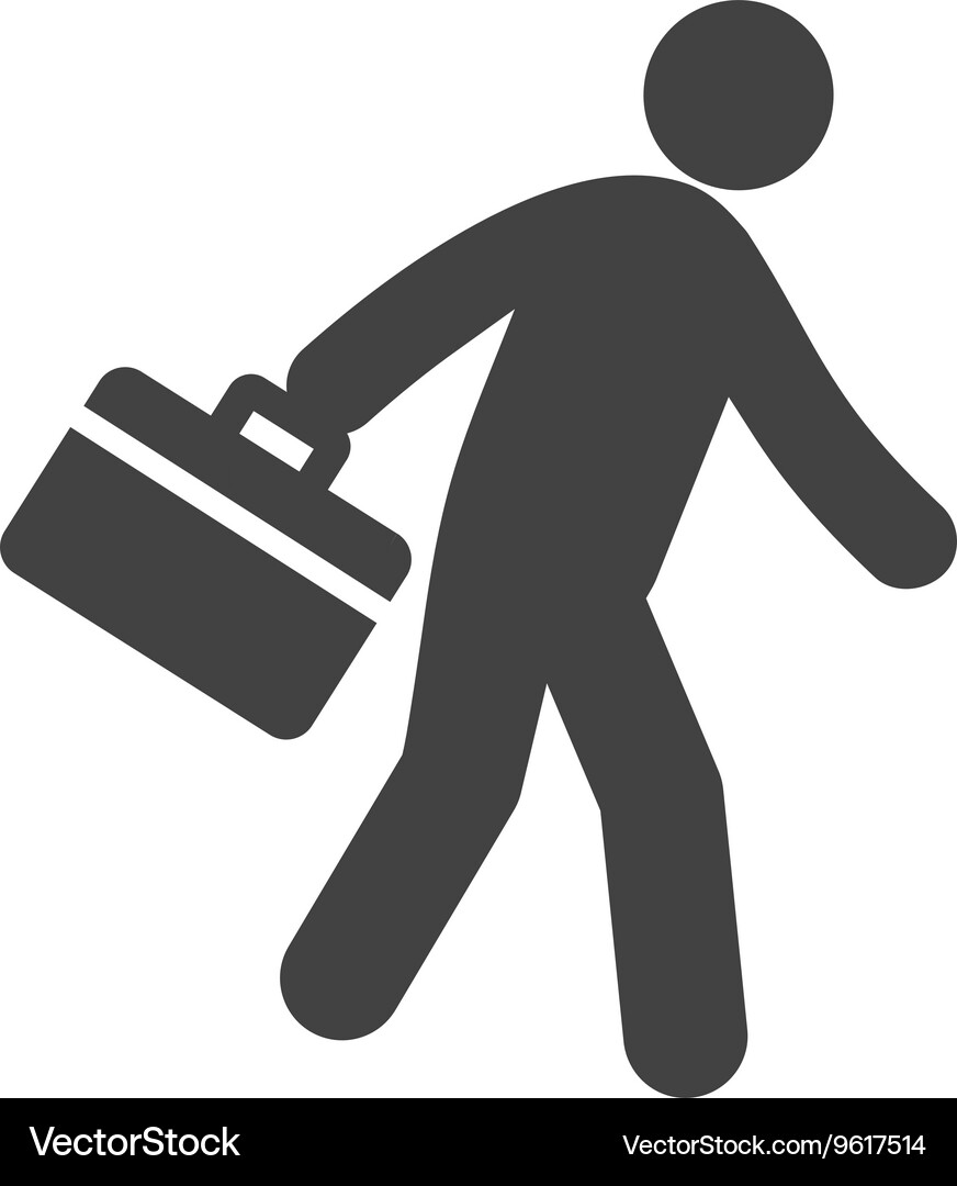 Running with briefcase Vector Image