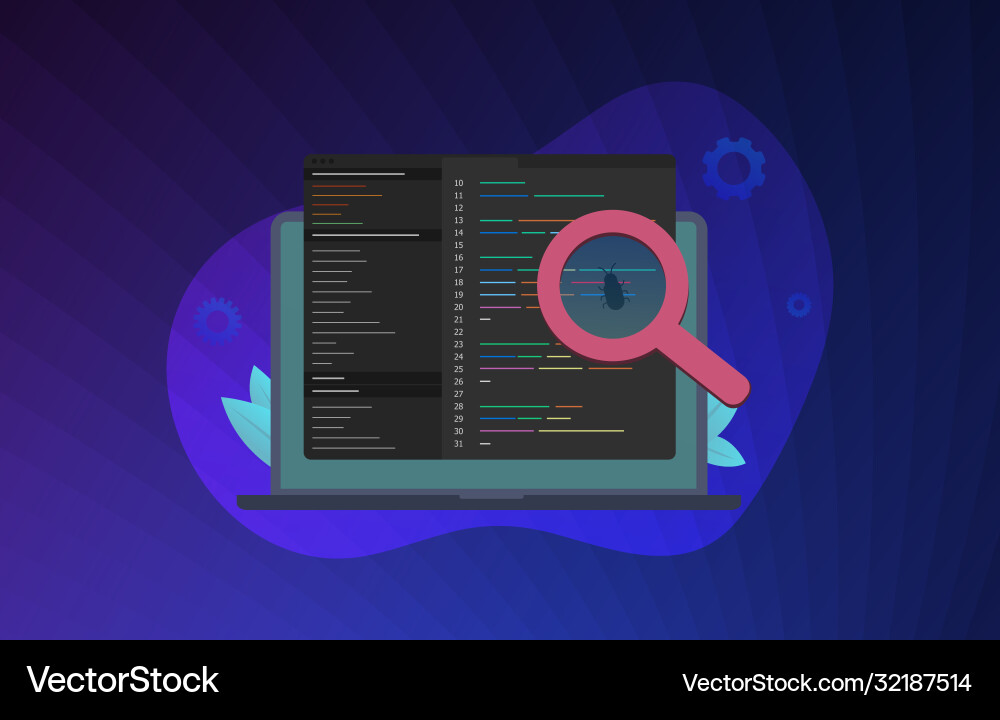 Testing software concept vector image