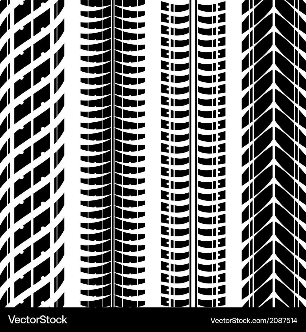 Tire Track Patterns vector image