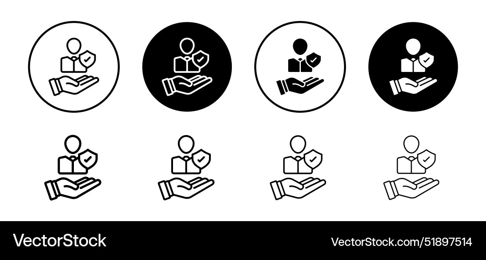 User protection icon set collection for web Vector Image