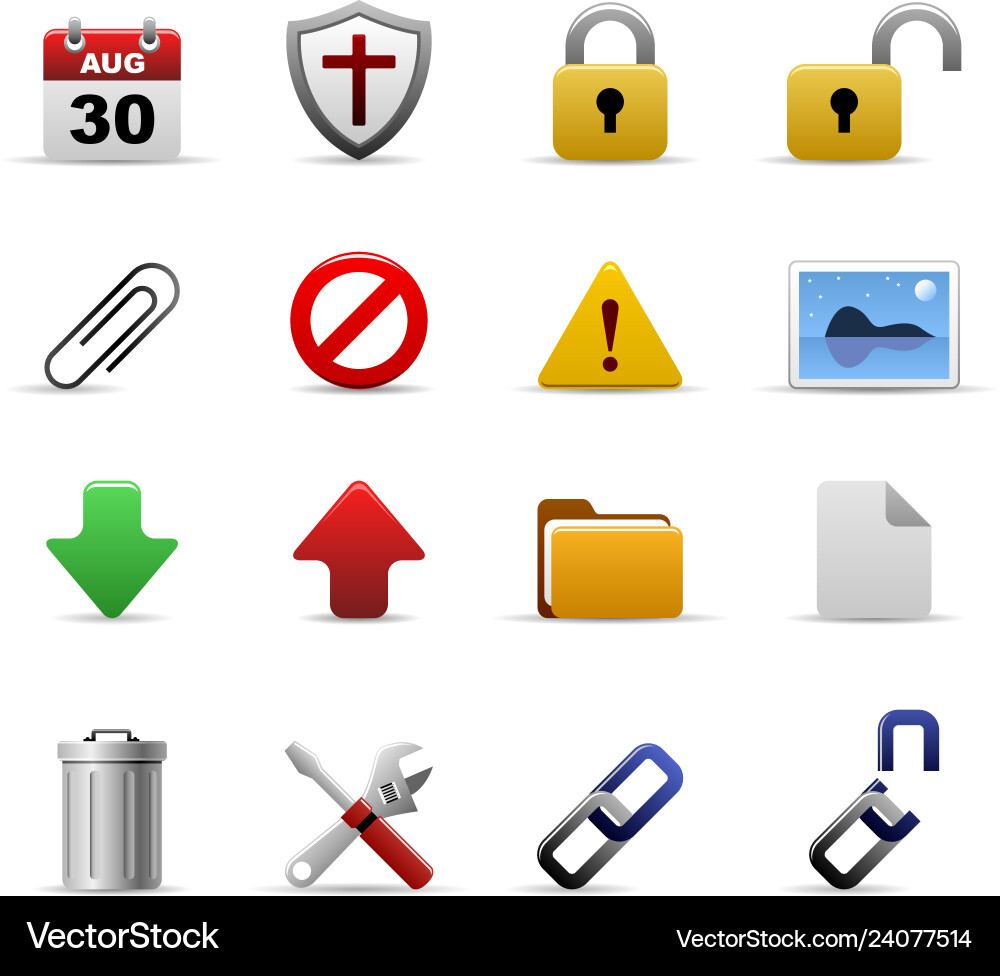 Web icons a set Web icons a set vector image