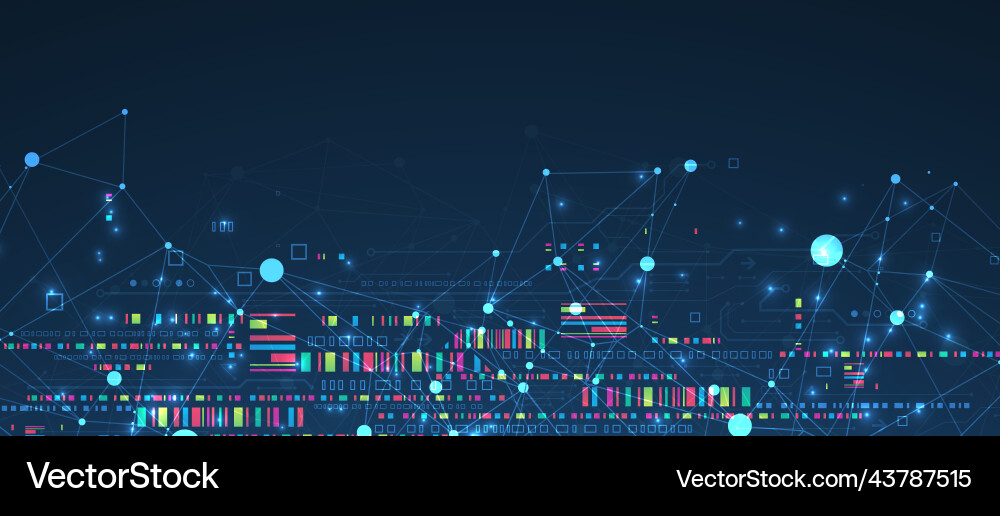 Abstract technology concept with plexus effect Abstract technology concept with plexus effect vector image