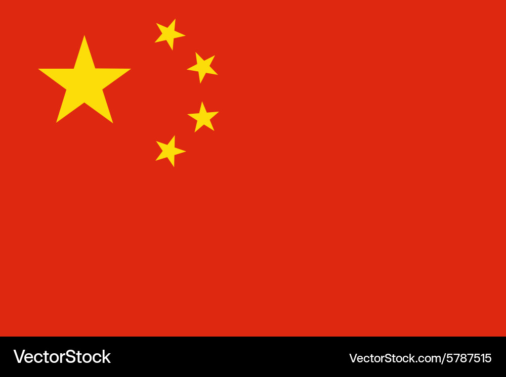 Chinese Flag Vector Image