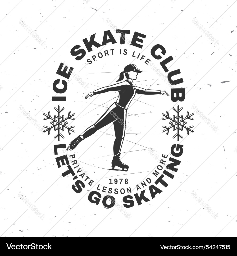 Ice Skate Club Logo Badge Design Konzept Ice Skate Club Logo Badge Design Konzept vektorbild