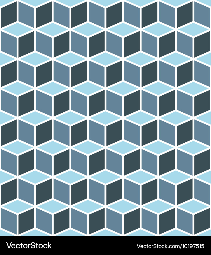Isometric cubes seamlessly repeatable pattern 3d Vector Image