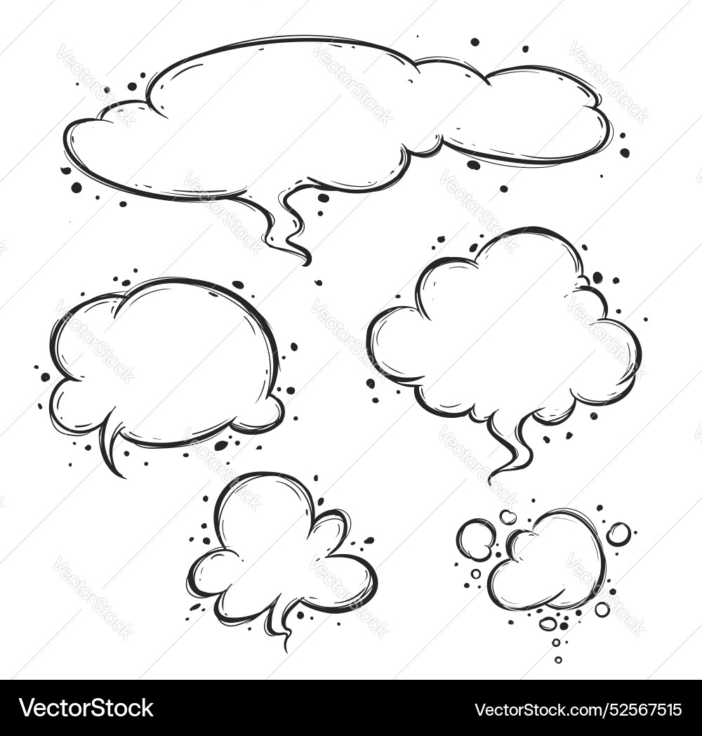 Message clouds set isolated on white background Message clouds set isolated on white background vector image
