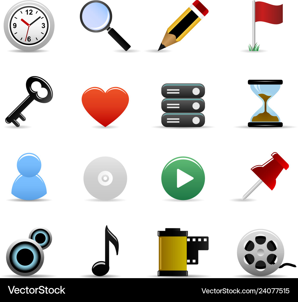 Web icons a set Web icons a set vector image