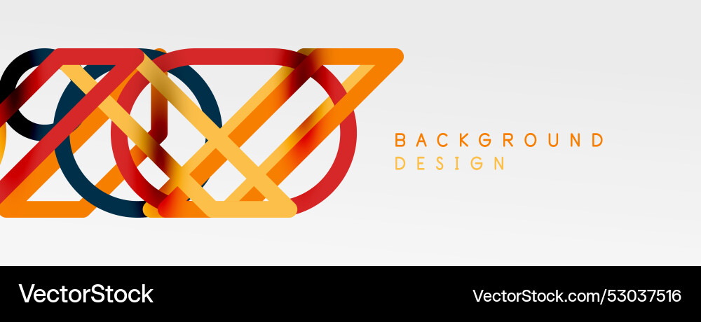 Abstract background - colorful circle lines Vector Image