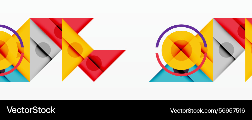 Abstract geometric shapes overlap creating vector image