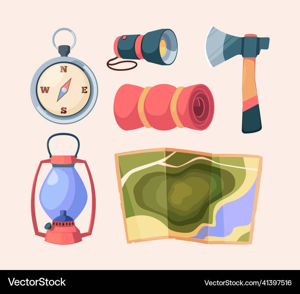 Camping Outdoor Picknick Ausrüstung Werkzeuge für die Erde Camping Outdoor Picknick Ausrüstung Werkzeuge für die Erde vektorbild