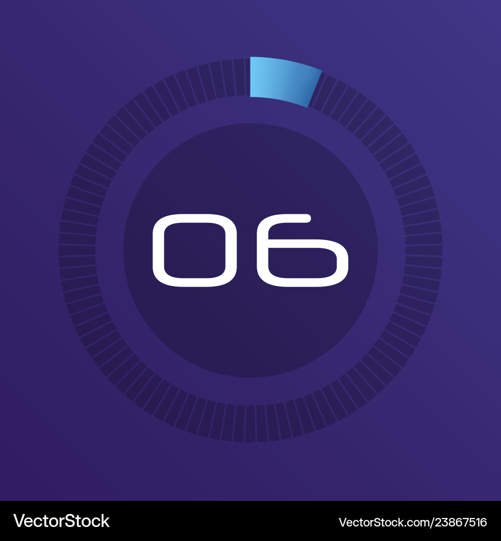 Circular Interval Timer Vector Image