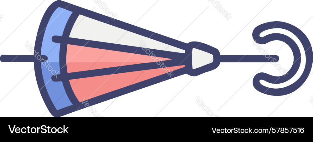 Closed umbrella with handle icon design Vector Image