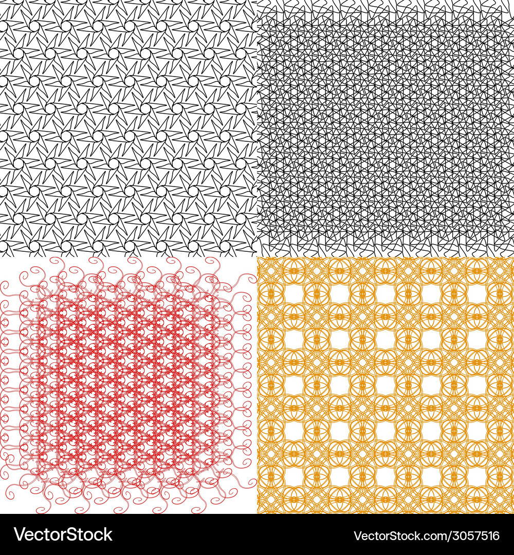 Geometric patterns tiling set of abstract vintage Vector Image