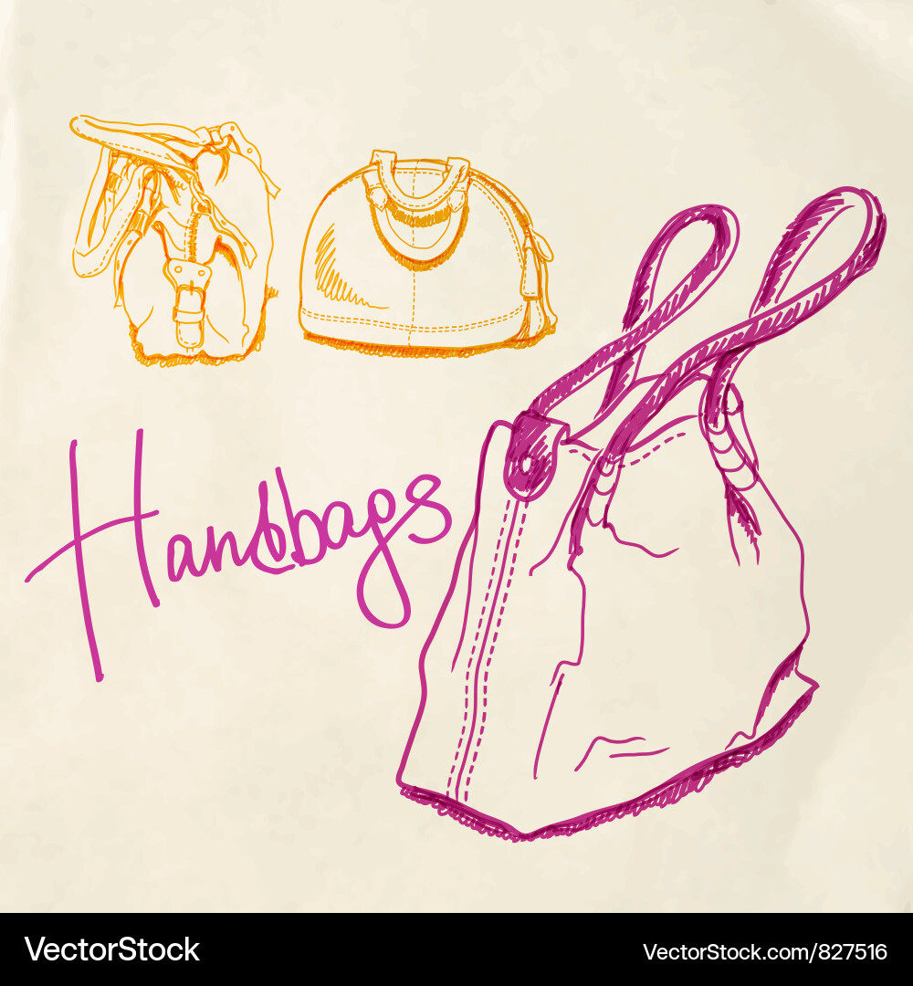Handbag Sketches Vector Image