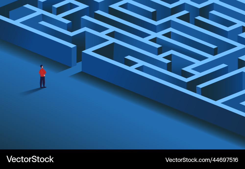 Isometric maze 3d business labyrinth puzzle Isometric maze 3d business labyrinth puzzle vektorbild